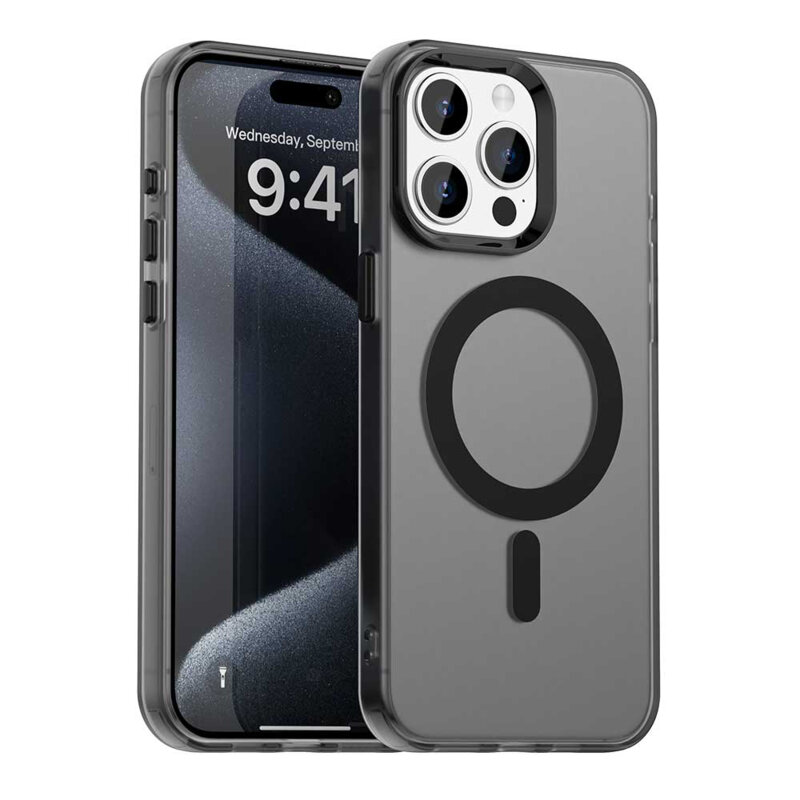 Husa iPhone 15 Pro Techsuit CandyCase MagSafe, negru