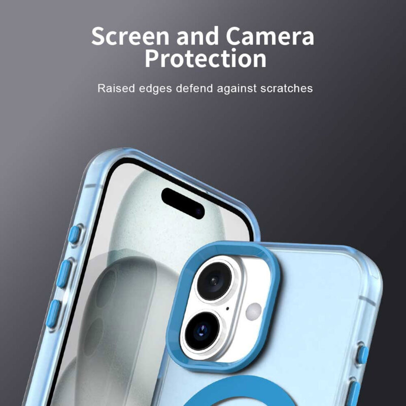 Husa iPhone 16 Techsuit CandyCase MagSafe, albastru