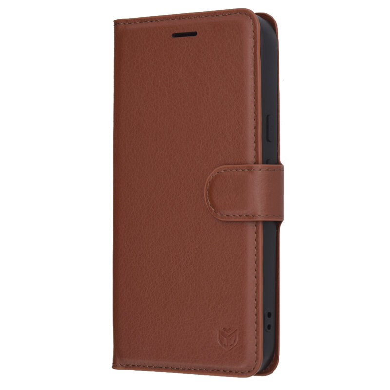 Husa Google Pixel 10 Pro Techsuit Leather Folio, maro