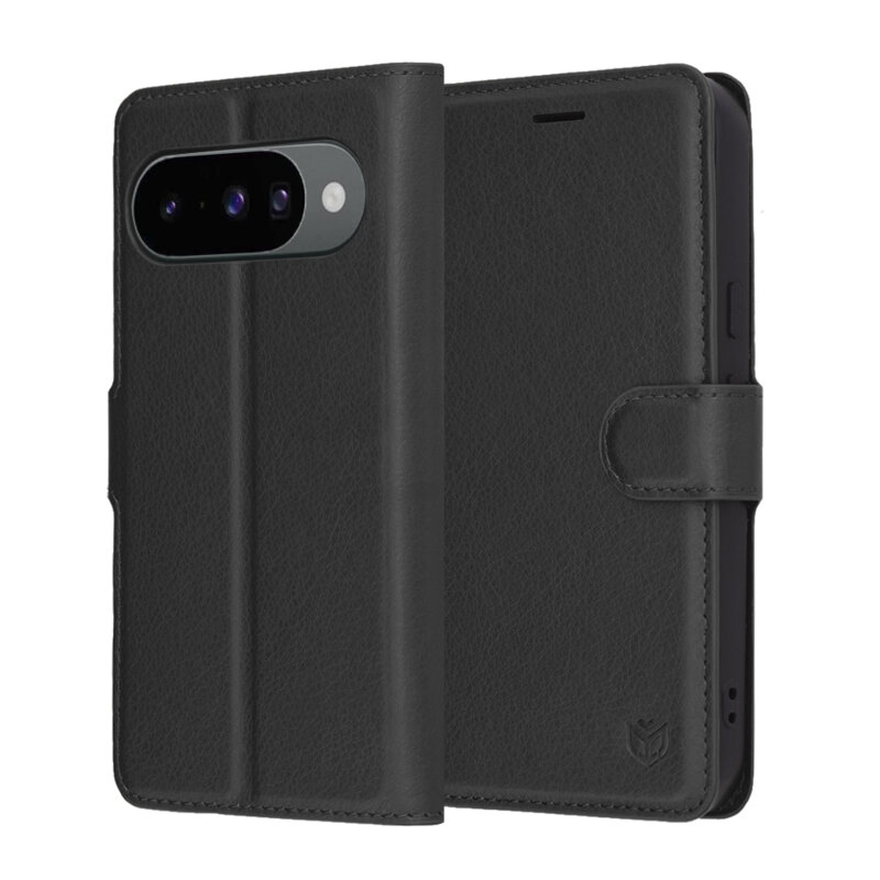 Husa Google Pixel 10 Techsuit Leather Folio, negru