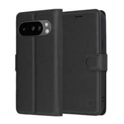 Husa Google Pixel 10 Pro Techsuit Leather Folio, negru