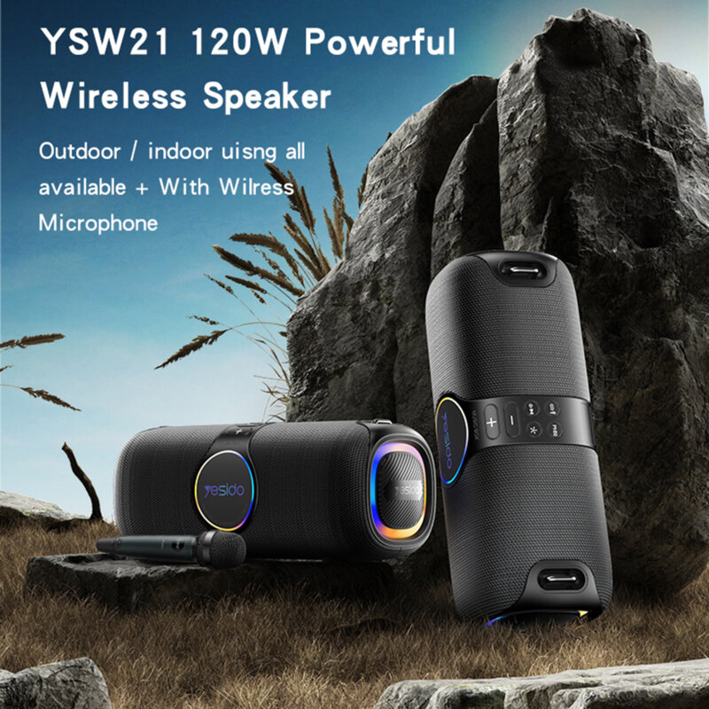 Boxa portabila wireless + microfon Yesido, 5200mAh, YSW21