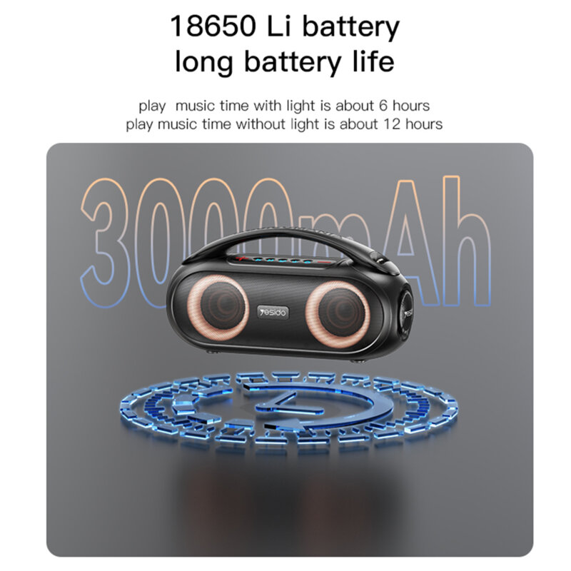 Boxa portabila wireless Bluetooth Yesido, 3000mAh, 40W, YSW19