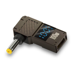 Adaptor pentru laptop DC la Type-C 100W Techsuit LaptopPlugX A22, gri