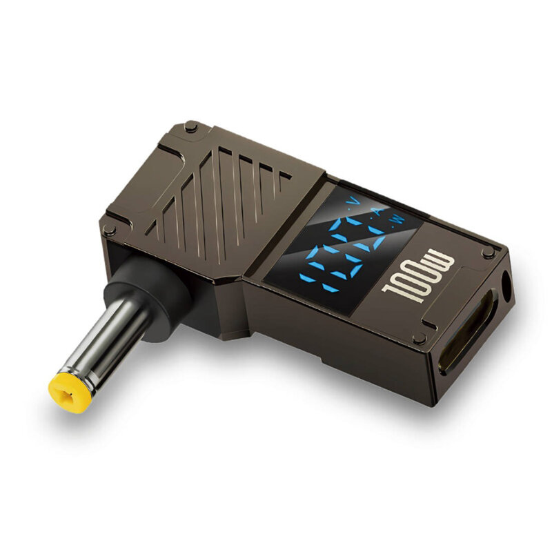 Adaptor pentru laptop DC la Type-C 100W Techsuit LaptopPlugX A22, gri