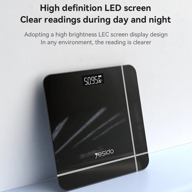 Cantar digital cu ecran LED Yesido MG10, negru