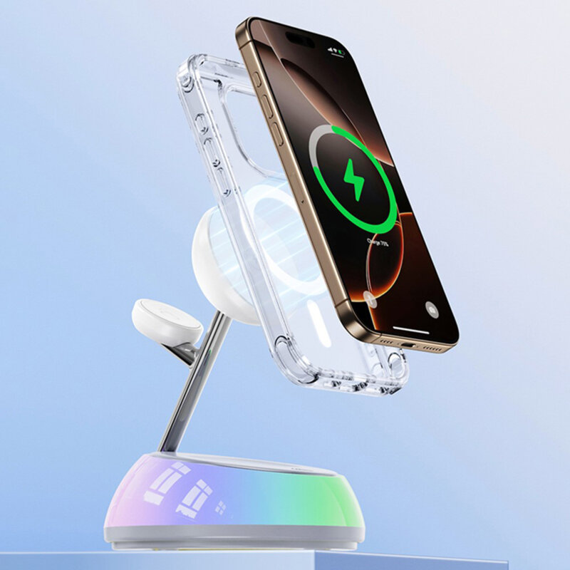 Statie incarcare wireless iPhone, Apple Watch Yesido DS31, 15W