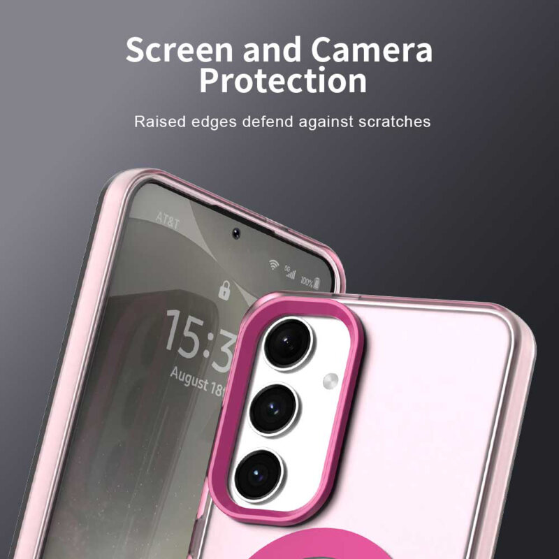 Husa Samsung Galaxy S25 Plus Techsuit CandyCase MagSafe, roz