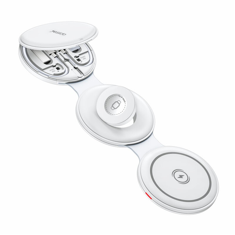 Statie incarcare wireless 5in1 pliabila Yesido DS29, 15W, alb