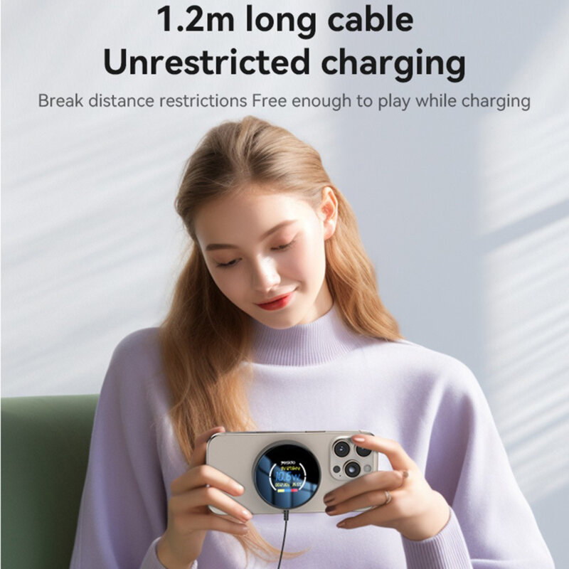 Statie incarcare magnetica cu display Yesido DS28, 15W, alb