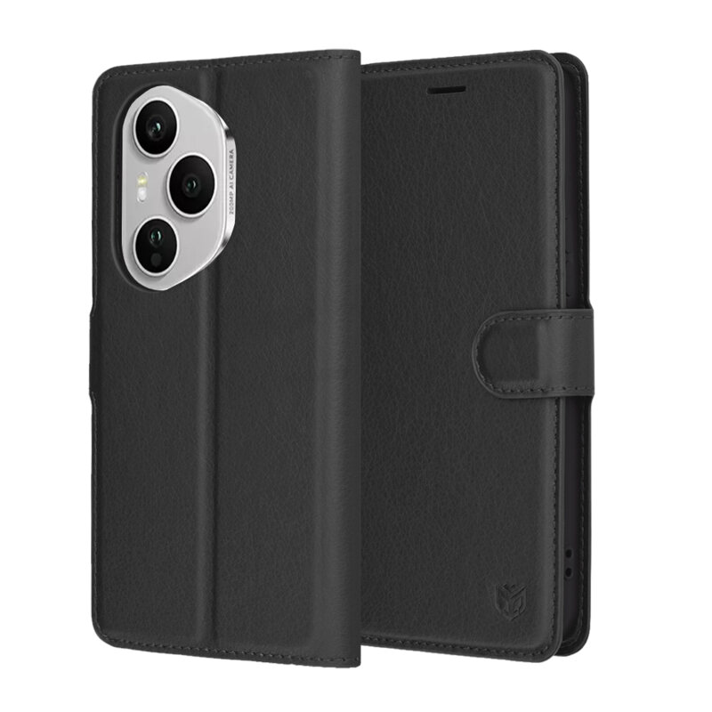 Husa Honor 400 Pro Techsuit Leather Folio, negru