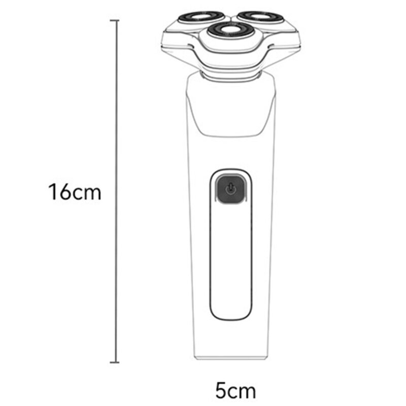 Aparat de ras electric cu 3 capete mobile Yesido MG05, negru