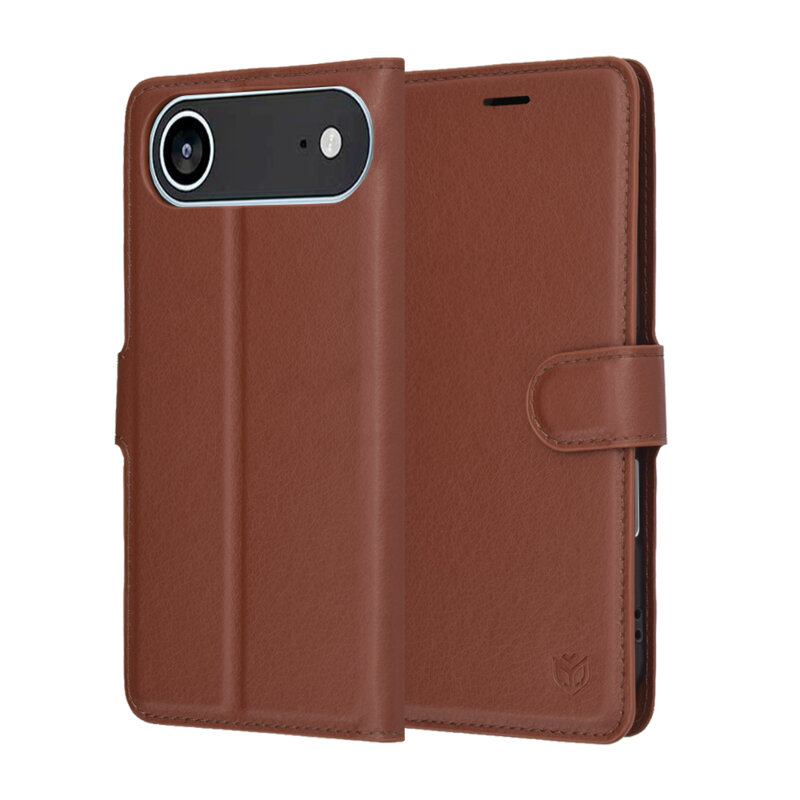 Husa iPhone 17 Air Techsuit Leather Folio, maro