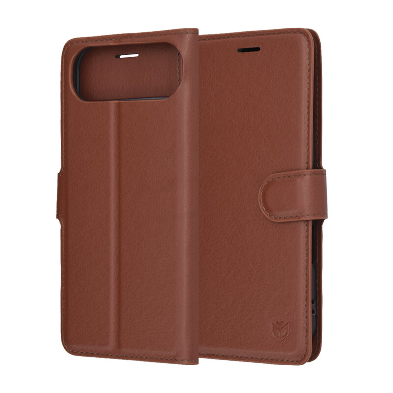 Husa iPhone 17 Air Techsuit Leather Folio, maro