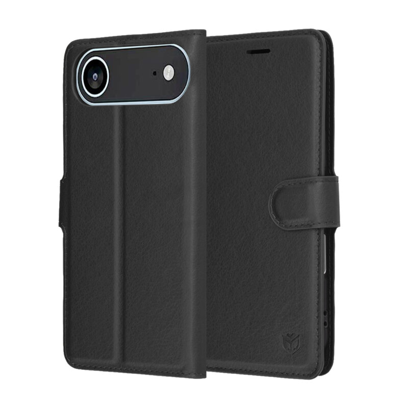 Husa iPhone 17 Air Techsuit Leather Folio, negru