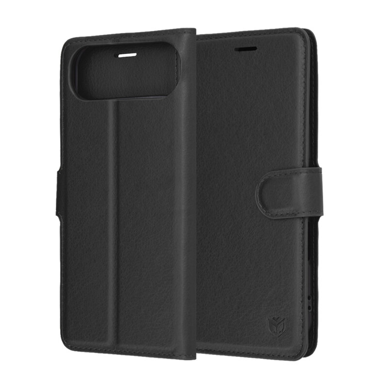 Husa iPhone 17 Air Techsuit Leather Folio, negru