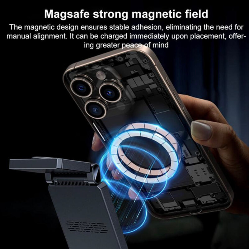 Statie incarcare wireless magnetica 3in1 Yesido DS25, 15W