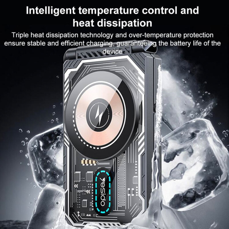 Statie incarcare wireless magnetica 3in1 Yesido DS25, 15W