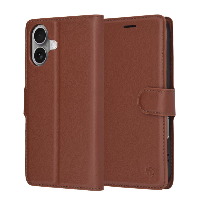 Husa iPhone 17 Techsuit Leather Folio, maro
