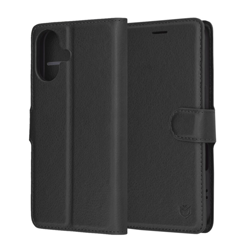 Husa iPhone 17 Techsuit Leather Folio, negru