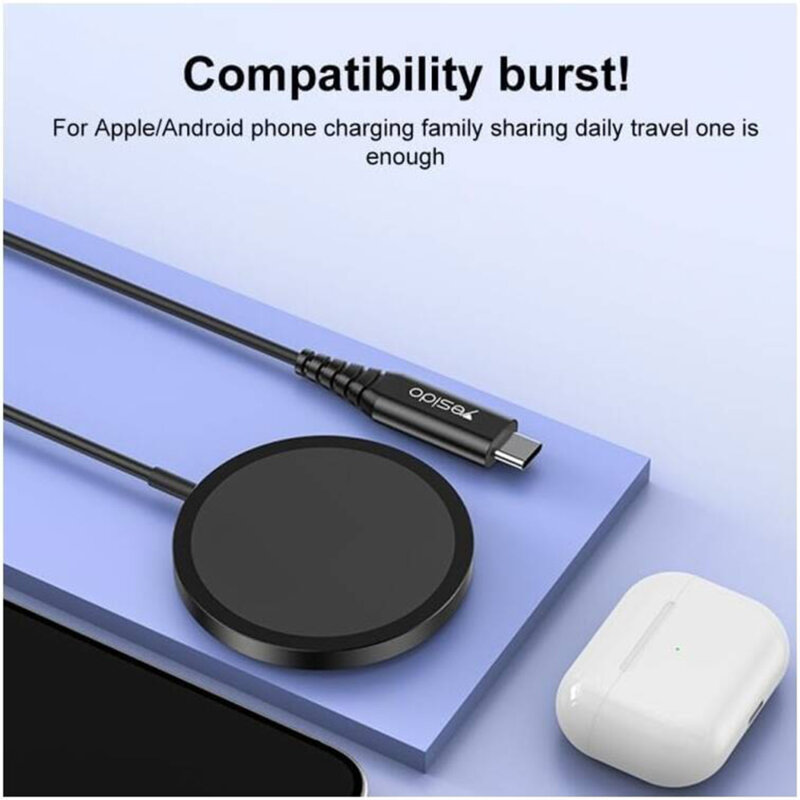 Statie incarcare wireless iPhone, magnetica Yesido DS21, 15W