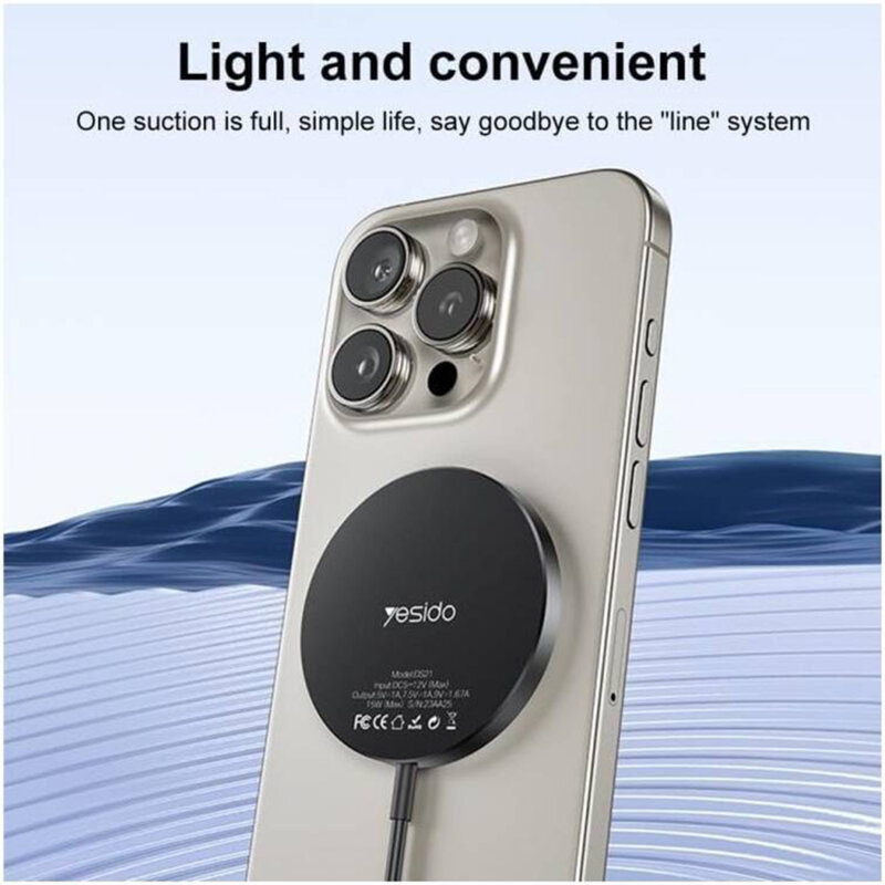 Statie incarcare wireless iPhone, magnetica Yesido DS21, 15W