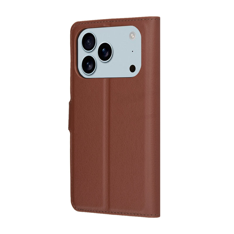 Husa iPhone 17 Pro Max Techsuit Leather Folio, maro