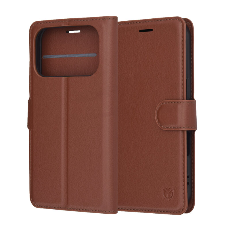 Husa iPhone 17 Pro Max Techsuit Leather Folio, maro