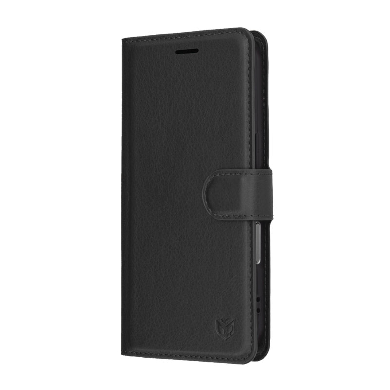 Husa iPhone 17 Pro Techsuit Leather Folio, negru