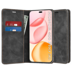 Husa piele Honor 400 Pro Techsuit Confy Cover, negru