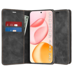 Husa piele Honor 400 Techsuit Confy Cover, negru