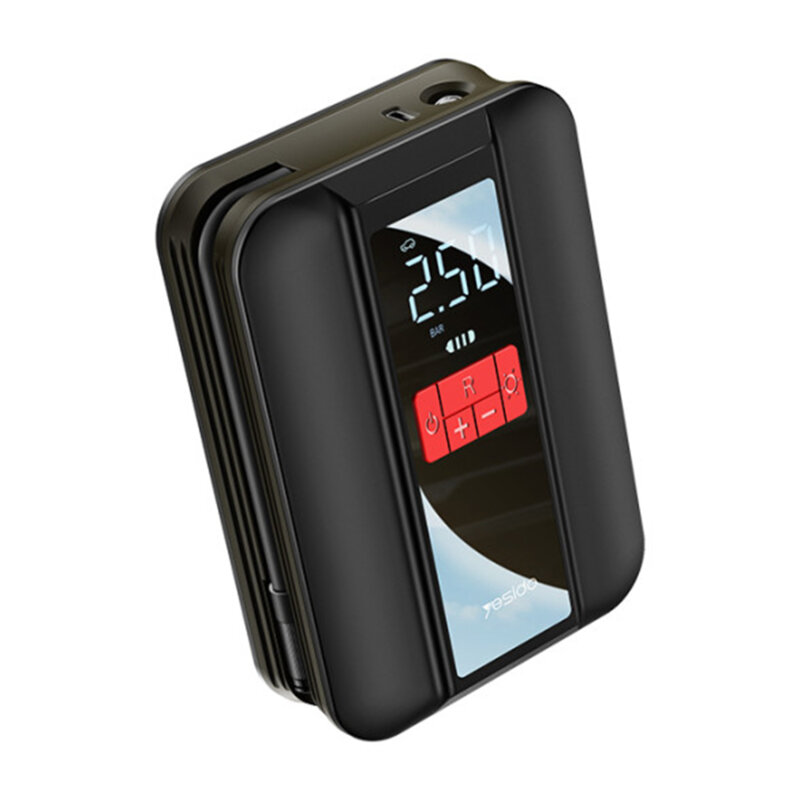 Compresor auto portabil cu ecran LED Yesido (VC04), negru