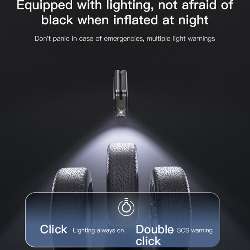 Compresor auto portabil cu ecran LED Yesido (VC04), negru