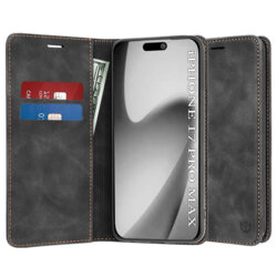 Husa piele iPhone 17 Pro Max Techsuit Confy Cover, negru