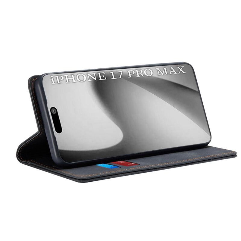Husa piele iPhone 17 Pro Max Techsuit Confy Cover, negru