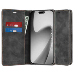 Husa piele iPhone 17 Techsuit Confy Cover, negru