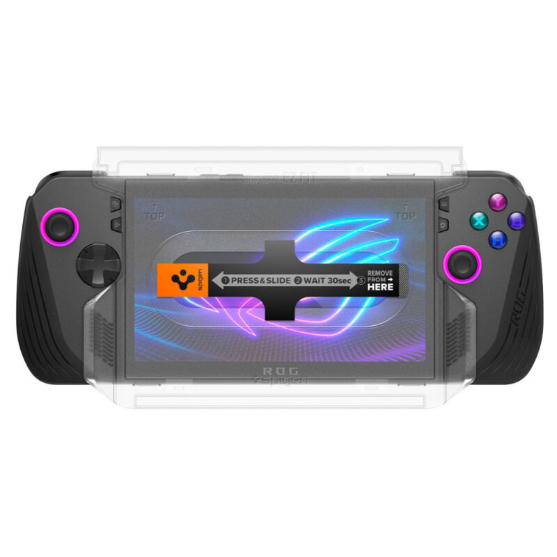 [Pachet 2x] Folie sticla Asus ROG Ally X Spigen Glas.tR EZ-FIT, transparenta