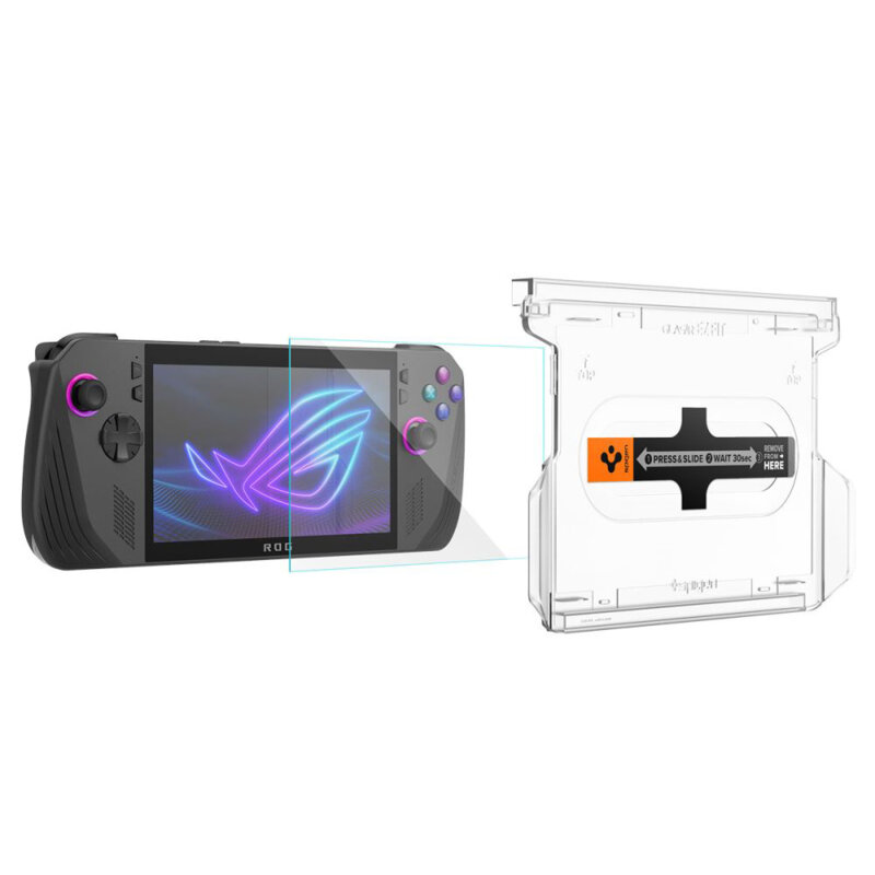 [Pachet 2x] Folie sticla Asus ROG Ally X Spigen Glas.tR EZ-FIT, transparenta