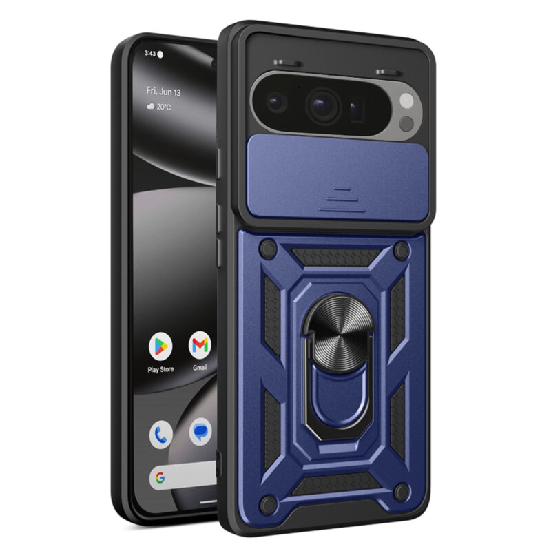 Husa Google Pixel 10 Pro XL protectie camera Techsuit CamShield Series, albastru