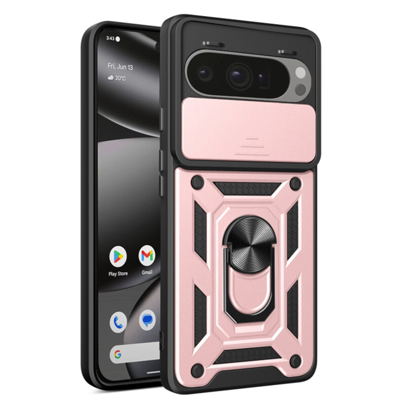 Husa Google Pixel 10 Pro XL protectie camera Techsuit CamShield Series, roz