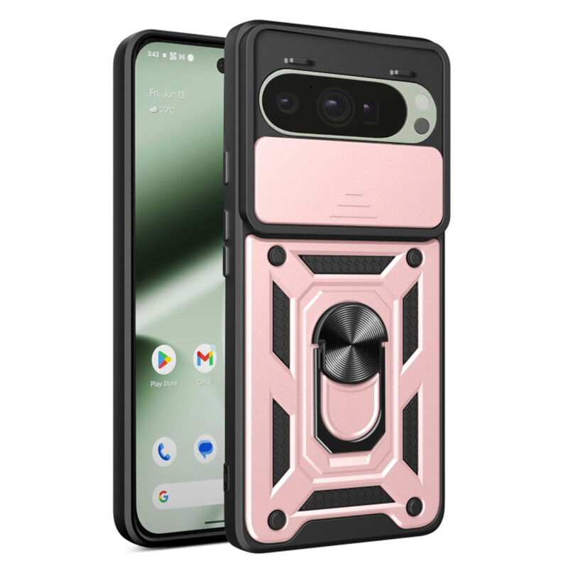 Husa Google Pixel 10 Pro protectie camera Techsuit CamShield Series, roz