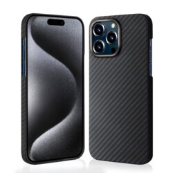 Husa iPhone 15 Pro Techsuit Aramid Fiber MagSafe, negru