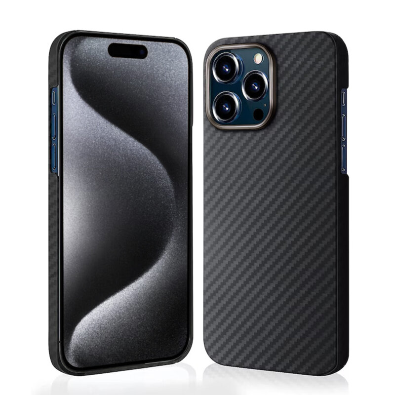 Husa iPhone 15 Pro Techsuit Aramid Fiber MagSafe, negru