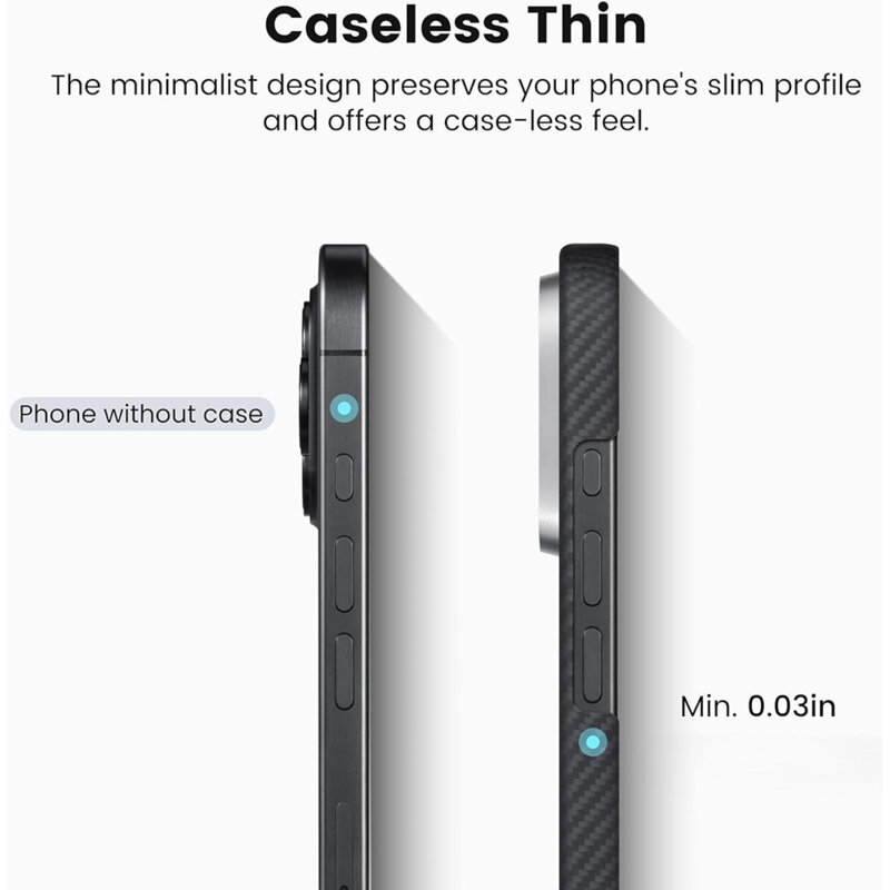 Husa iPhone 16 Pro Techsuit Aramid Fiber MagSafe, negru