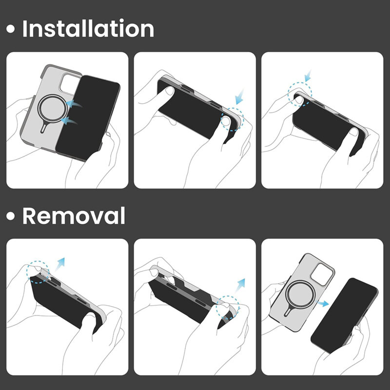 Husa iPhone 16 Pro Techsuit Aramid Fiber MagSafe, negru