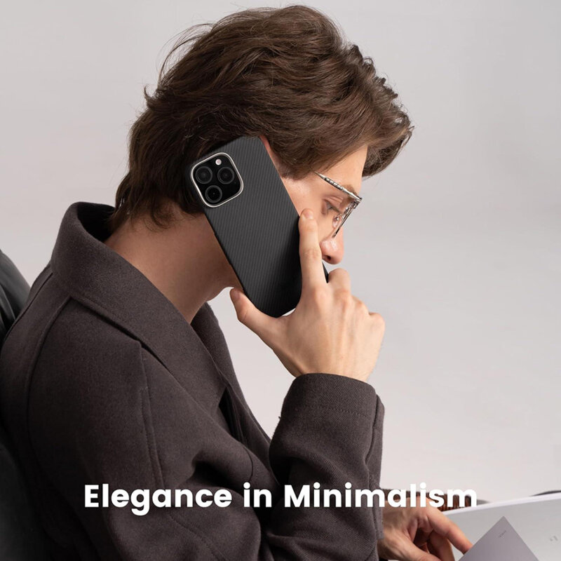 Husa iPhone 14 Techsuit Aramid Fiber MagSafe, negru