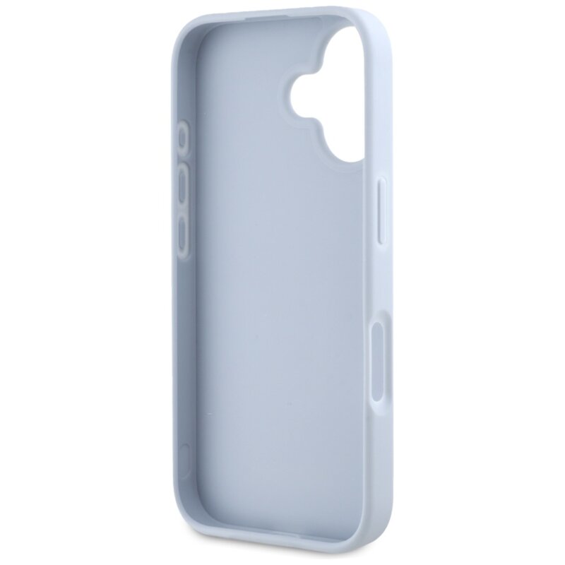 Husa originala Guess iPhone 16 Hardcase Grained Big 4G Logo Small Classic Logo, albastru, GUHCP16SPGT4MBB