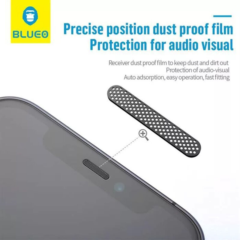 Folie iPhone XS Max Blueo Anti-Dust HD Glass, negru