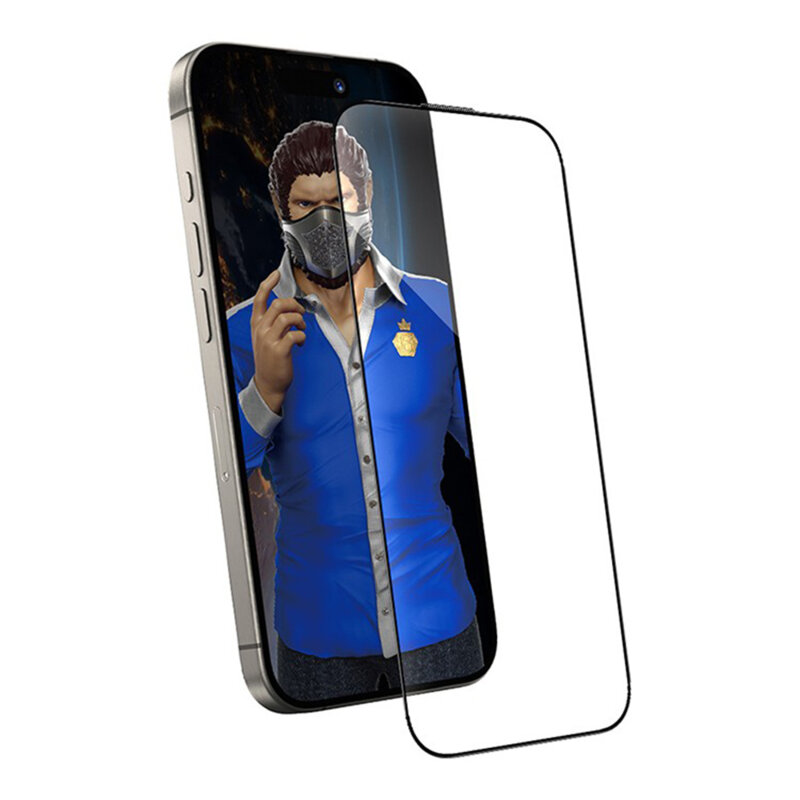 Folie iPhone 15 Plus Blueo Anti-Dust HD Glass, negru
