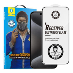 Folie iPhone 15 Pro Max Blueo Anti-Dust HD Glass, negru